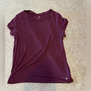 American Eagle Maroon Soft and Sexy Tee